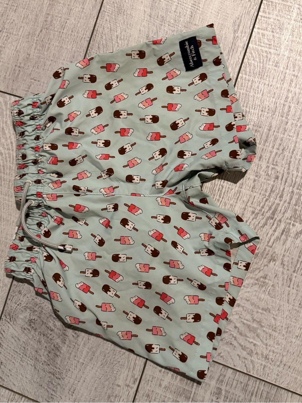 abercrombie kids Mint Shorts with Pink and Brown Popsicle Print